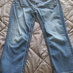 Miss Me Blue Ankle Cropped Jeans Mid Rise Size 32